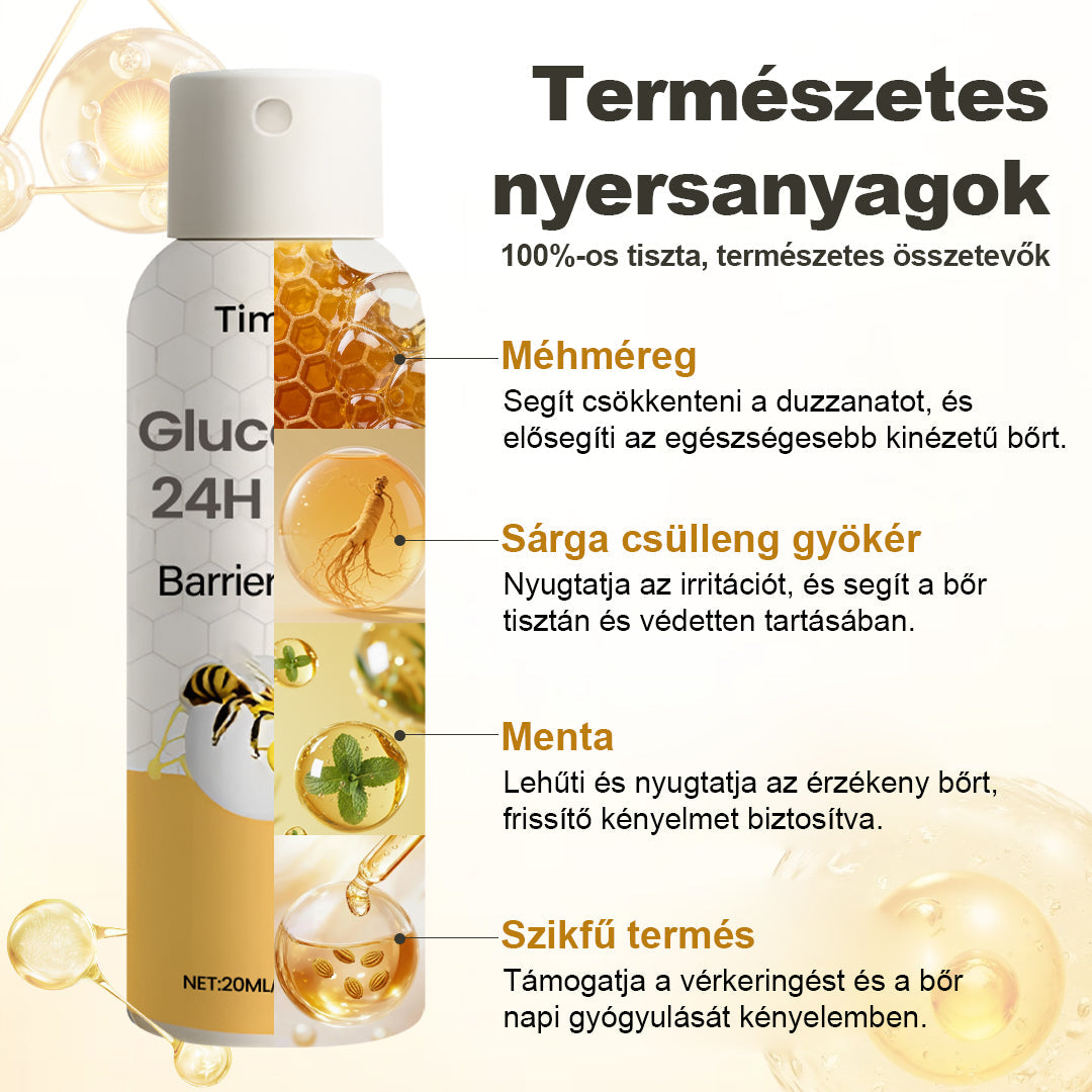 CleraNaure® GlucaVeil 24H Lábvédő Spray 🌿 – Természetes Védőformula Érzékeny és Száraz Láb Bőrének Mindennapi Ápolására 🎁
