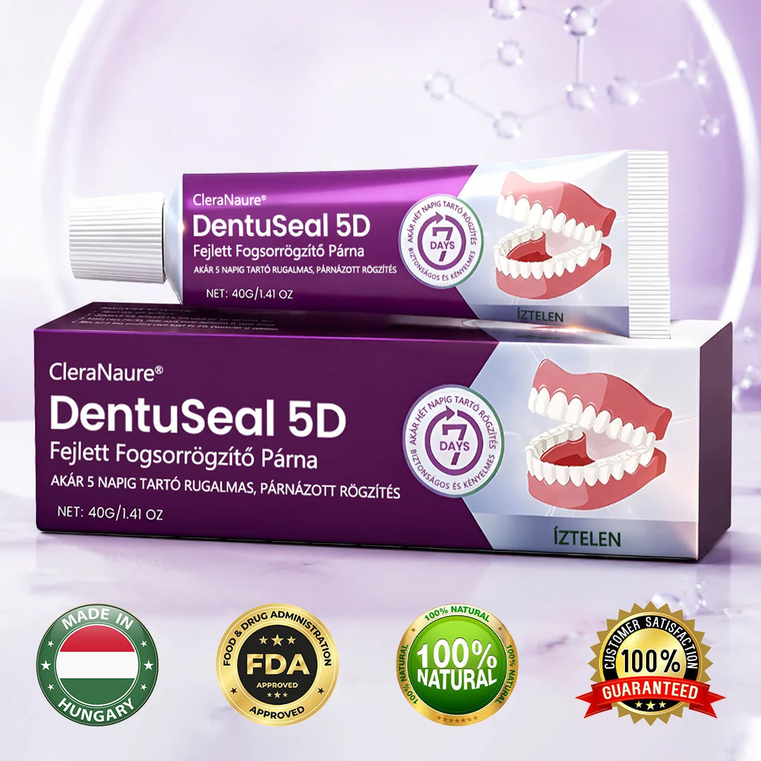 CleraNaure® DentuSeal 5D fejlett műfogsorrögzítő és párnázó ragasztó🔥