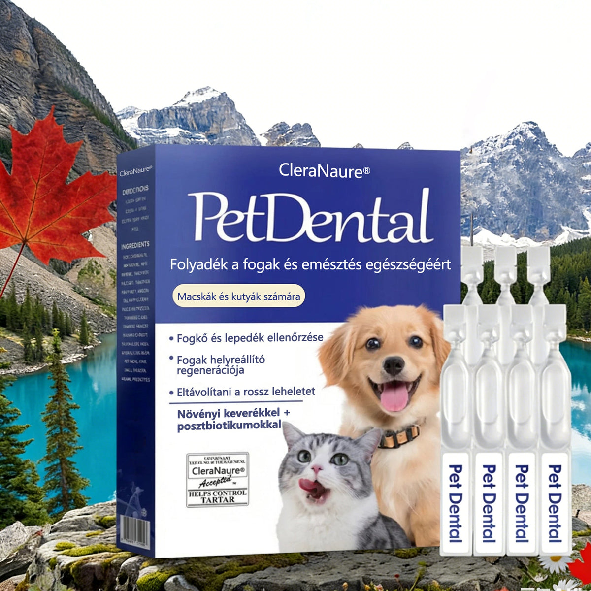[Hivatalos bolt]CleraNaure® Pet Dental & Digestive Health Oral Liquid – Frissíti a leheletet, eltávolítja a fogkövet, elősegíti az íny regenerálódását, stabilizálja a fogakat (macskák és kutyák számára)  – Ma 80% kedvezmény🎁