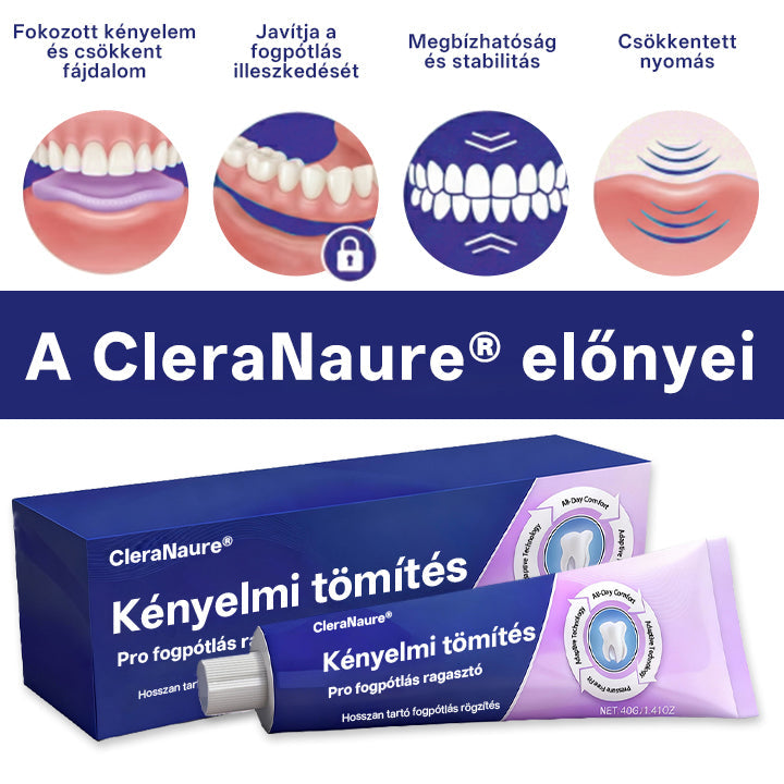 🔥KORLÁTOZOTT KÜLÖNLEGES AJÁNLAT CleraNaure®🔥 Comfort Seal Pro Fogsor Ragasztó  FDA Tanúsítvánnyal🔥