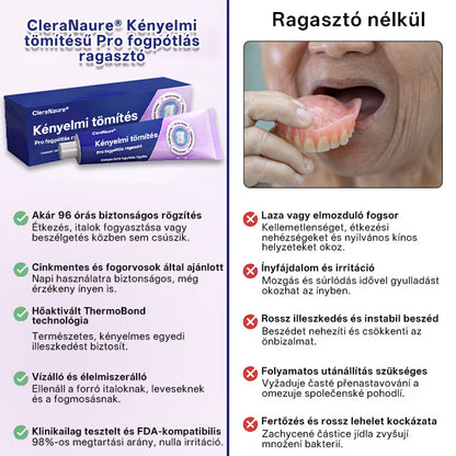 🔥KORLÁTOZOTT KÜLÖNLEGES AJÁNLAT CleraNaure®🔥 Comfort Seal Pro Fogsor Ragasztó  FDA Tanúsítvánnyal🔥